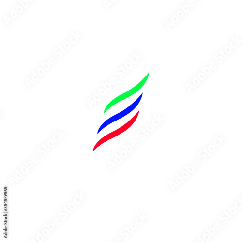 Abstract line art colorful symbol, on white © WellnessSisters