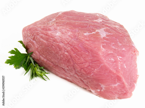 Raw Veal Roast - Haunch isolated