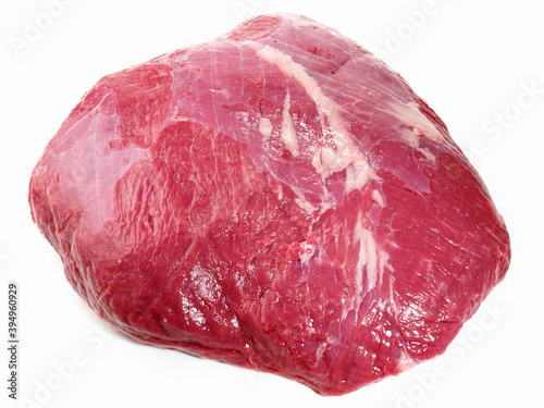 Raw Beef Meat for Steaks on white Background - Isolated photo