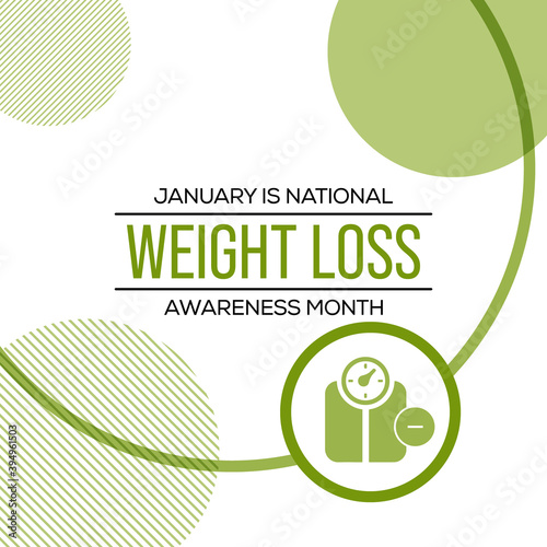 Vector illustration on the theme of National Weight Loss awareness month observed each year during January.