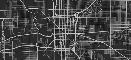 Urban city map of Indianapolis. Vector poster. Grayscale street map.