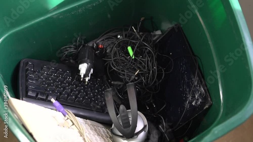 Defective, broken and obsolete electric equipment, mobile device, computers. Sorting, dispose and recycle of e-waste