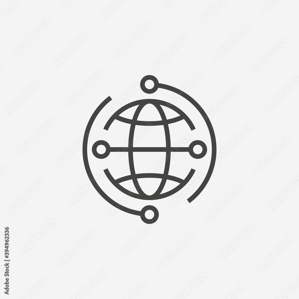 Global connection icon isolated on background. Networking symbol modern, simple, vector, icon for website design, mobile app, ui. Vector Illustration Global connection icon isolated on background. Networking symbol modern, simple, vector, icon for website design, mobile app, ui. Vector Illustration