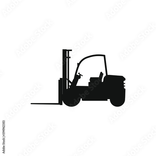 forklift drawing on white background