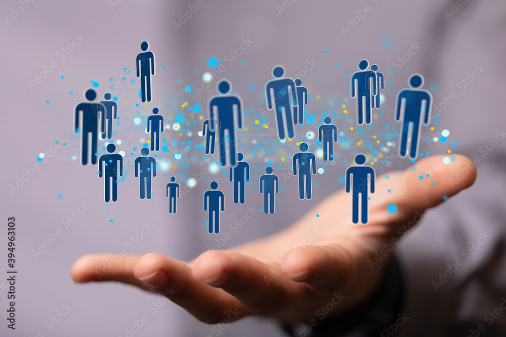 videoconference group of people talking in social network business videoconference group of people talking in social network business