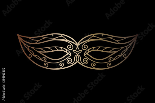 Doodle carnival mask. Sketch vector stock illustration. EPS 10