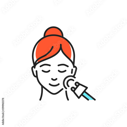 Rf face lift color line icon. Pictogram for web page, mobile app, promo.