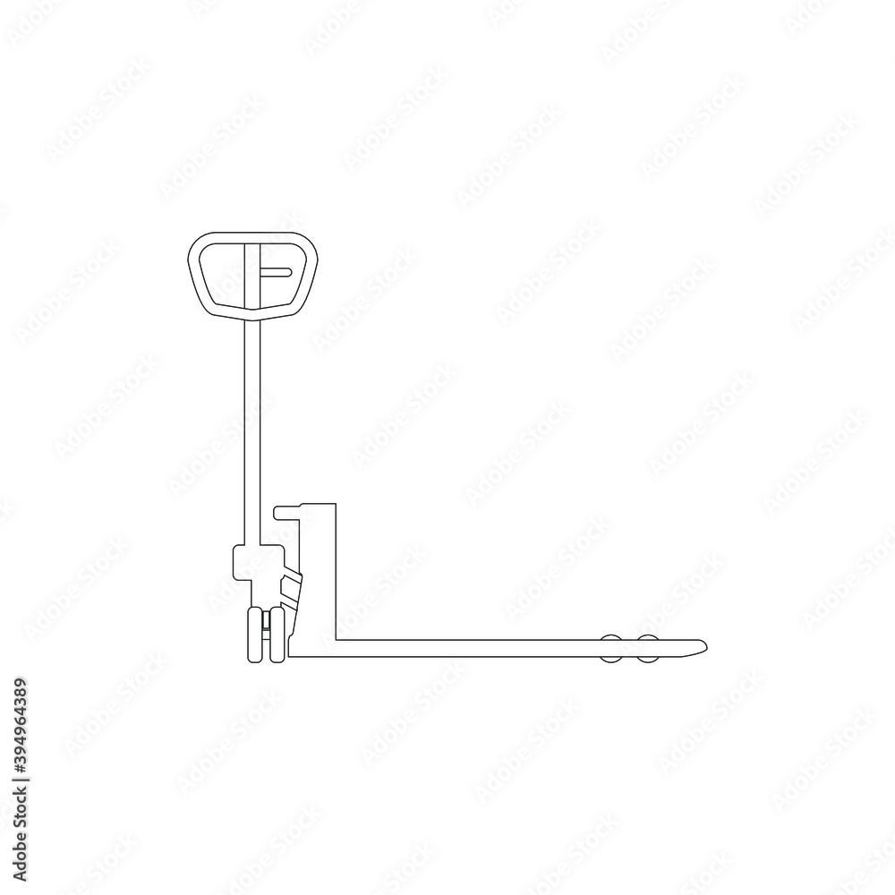 pallet truck drawing on white background pallet truck drawing on white background