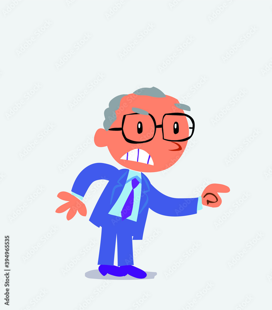 cartoon character of businessman pointing something aggressively cartoon character of businessman pointing something aggressively
