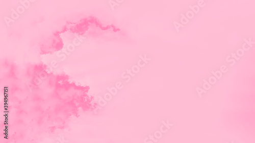 Abstract pastel pink soft watercolor sky background with blurred clouds