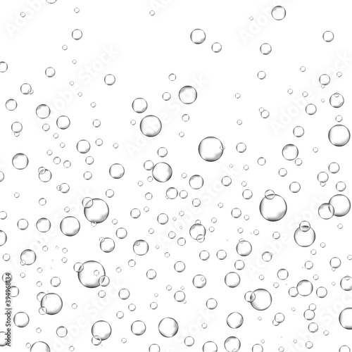 Bubbles in water background. Bubbles in water for wallpaper, texture background and pattern template. Water bubbles, vector background