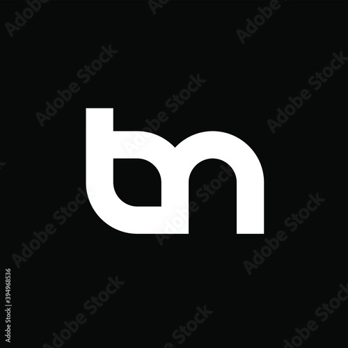 simple abstract bn bm logo