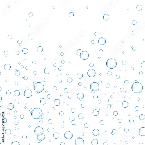 Bubbles in water background. Bubbles in water for wallpaper, texture background and pattern template. Water bubbles, vector background