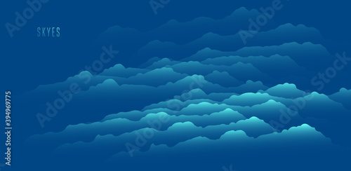 Gradient color 3D fluid shape vector abstract background, dynamic dimensional design element in motion, trendy modern style.