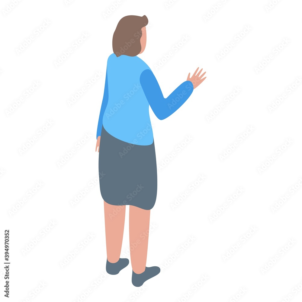Woman report icon. Isometric of woman report vector icon for web design isolated on white background