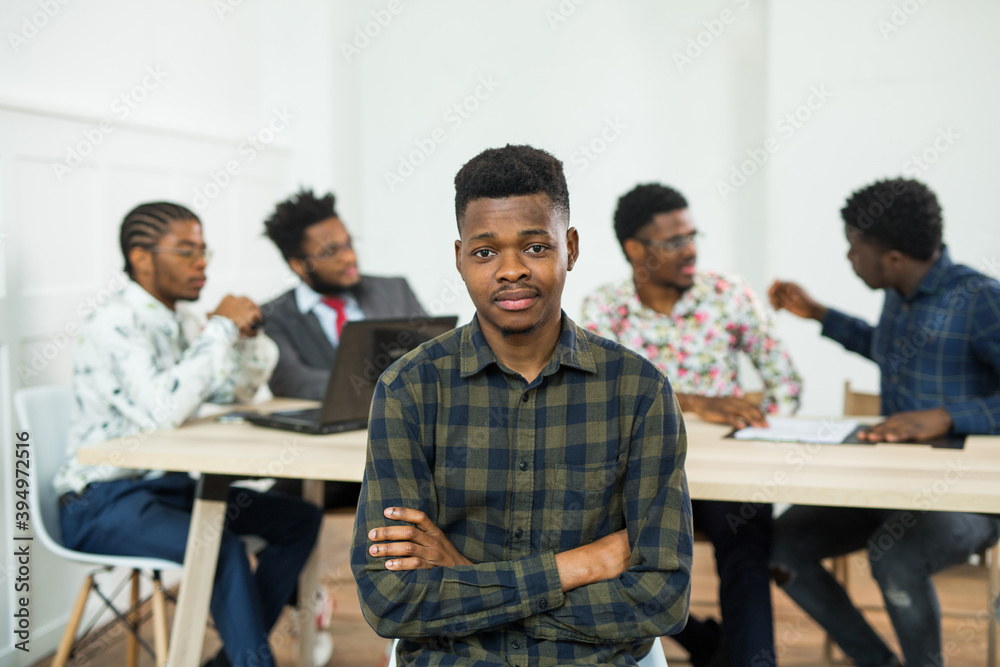 group of young african people working in the office group of young african people working in the office