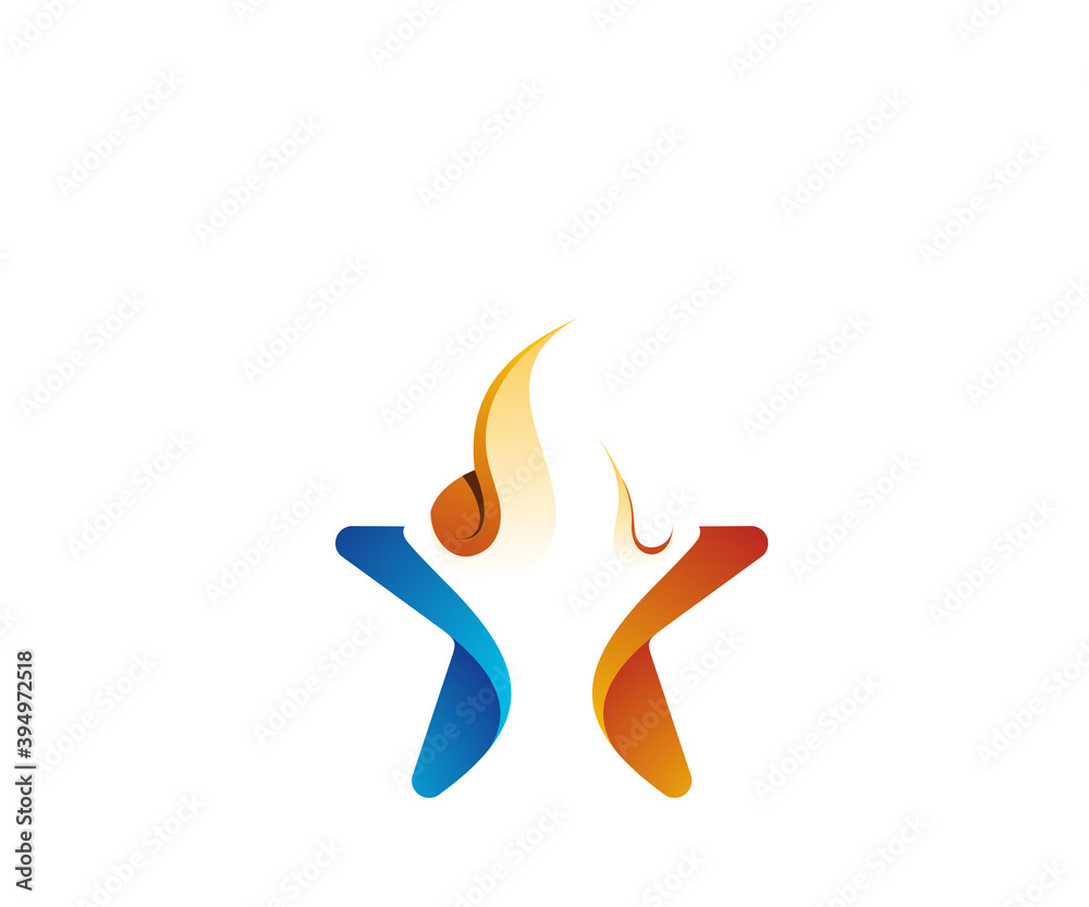 Fire star logo design template Fire star logo design template