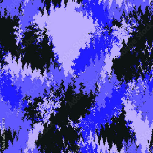 Abstract Wavy Camouflage Brush Strokes Repeating Vector Pattern Isolated Background