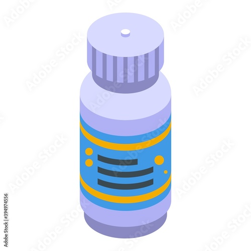 Sport nutrition pills jar icon. Isometric of sport nutrition pills jar vector icon for web design isolated on white background