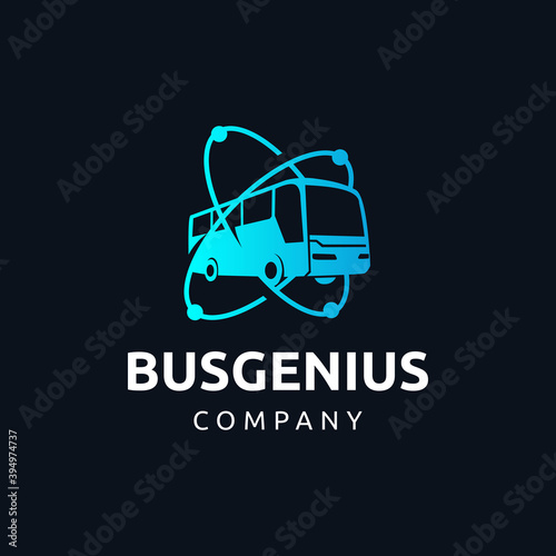 modern app icon logo design bus genius template vector idea