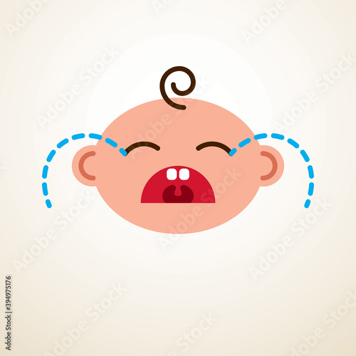 Cute baby cartoon vector fl...