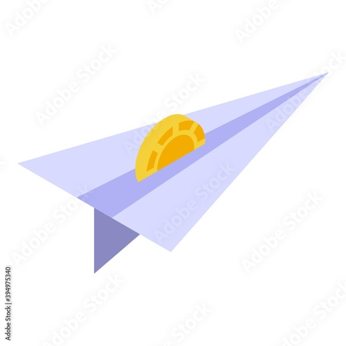 Mobile payment icon. Isometric of mobile payment vector icon for web design isolated on white background
