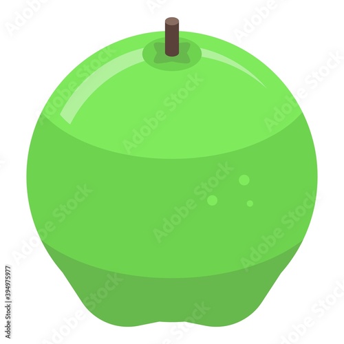 Apple pie green apple icon. Isometric of apple pie green apple vector icon for web design isolated on white background