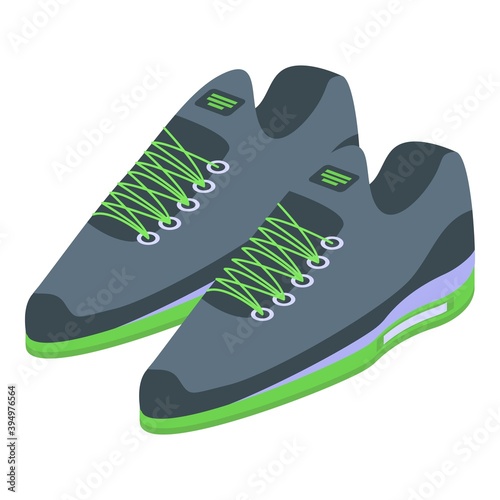 Healthy lifestyle shoes icon. Isometric of healthy lifestyle shoes vector icon for web design isolated on white background