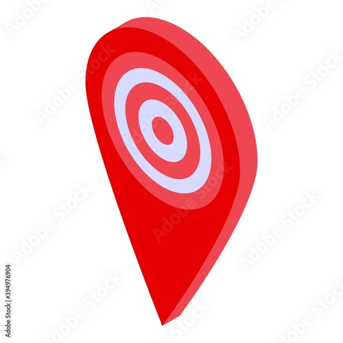 Mentor gps pin icon. Isometric of mentor gps pin vector icon for web design isolated on white background