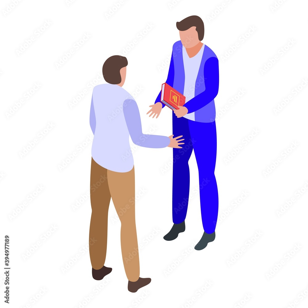 Business mentor icon. Isometric of business mentor vector icon for web design isolated on white background Business mentor icon. Isometric of business mentor vector icon for web design isolated on white background
