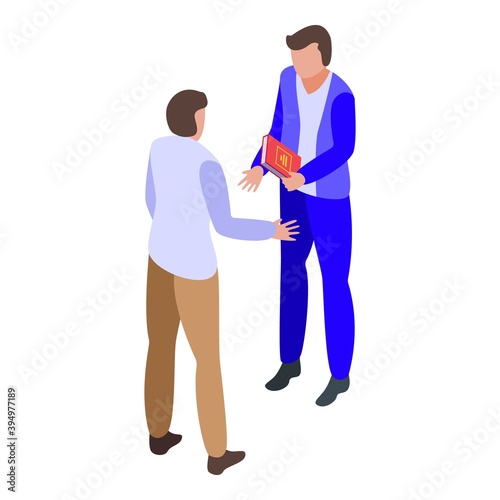 Business mentor icon. Isometric of business mentor vector icon for web design isolated on white background