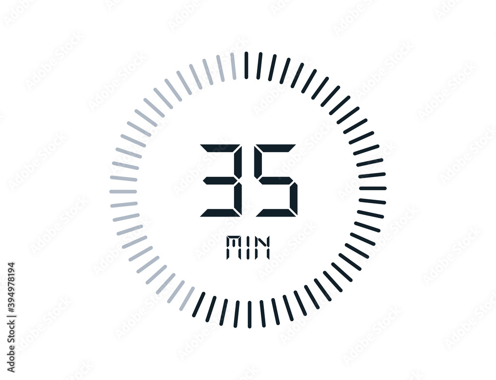 35 minutes timers Clocks, Timer 35 min icon Stock | Adobe Stock