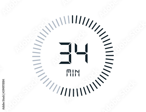 34 minutes timers Clocks, Timer 34 min icon