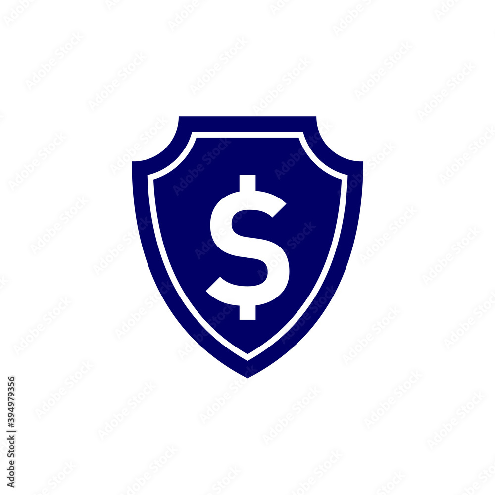 Shield Money logo design vector template, Business logo design concept, Icon symbol Shield Money logo design vector template, Business logo design concept, Icon symbol