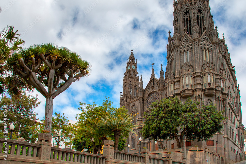 Arucas city church in Gran Canaria