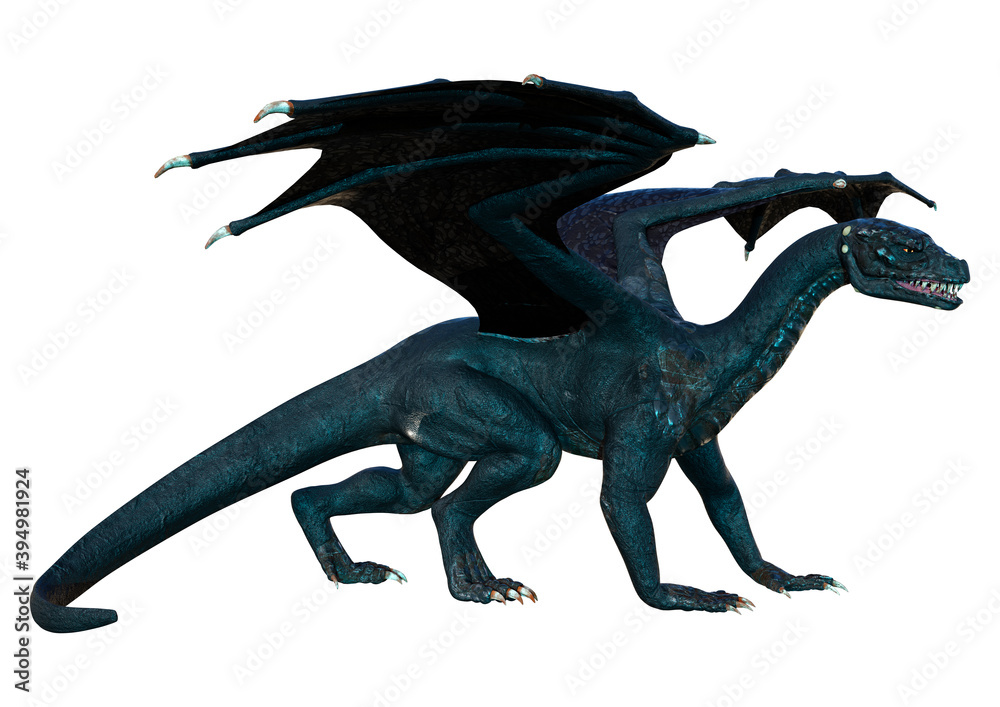 3D Rendering Fairy Tale Dragon on White 3D Rendering Fairy Tale Dragon on White