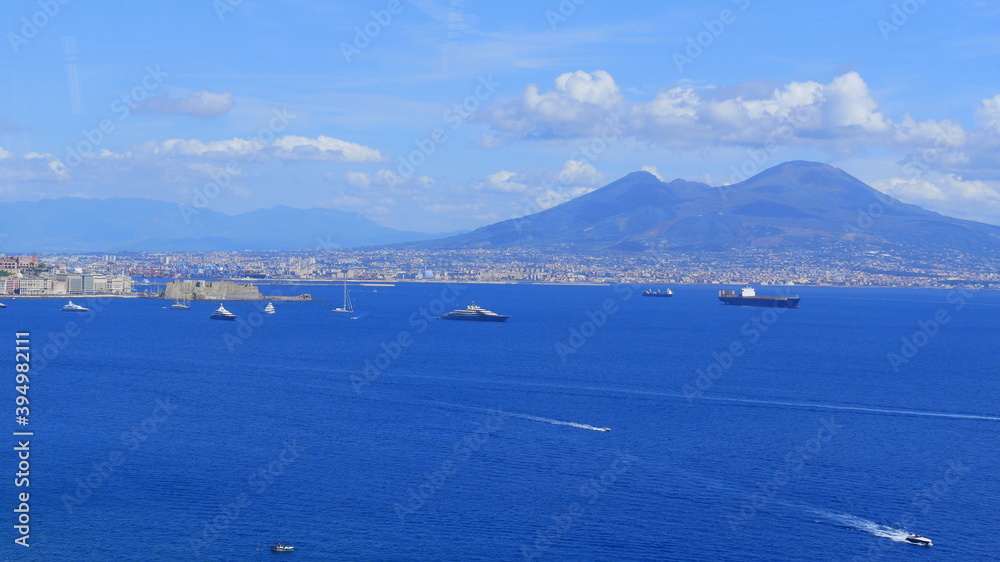 Golf von Neapel und Blick auf den Vesuv, Italien
