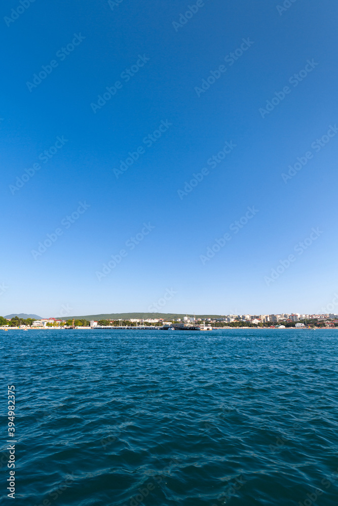 beautiful urban seaside bay in sunny weather beautiful urban seaside bay in sunny weather