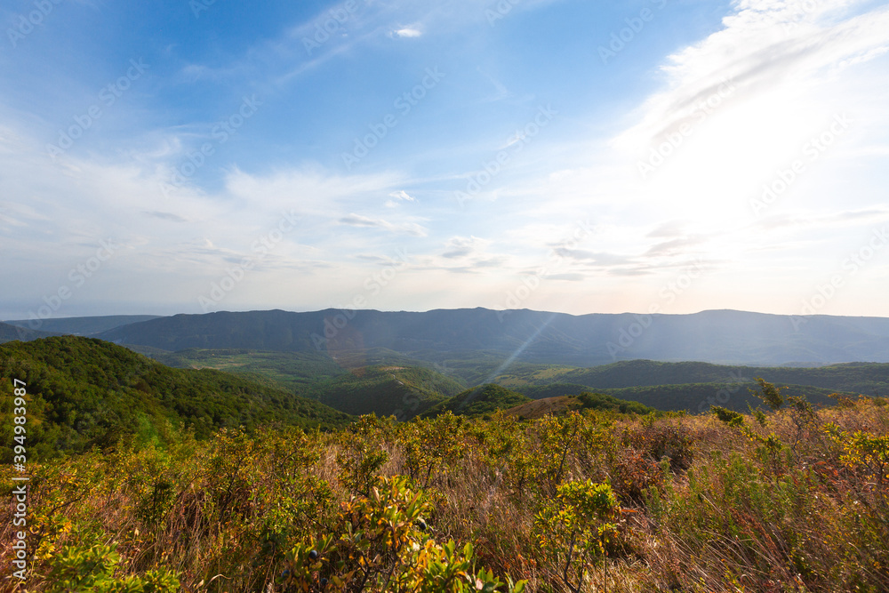 Fototapeta premium beautiful summer mountain landscape in sunny weather