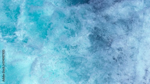 Water track, sea waves foam abstract shape, blue nautical background © Ela