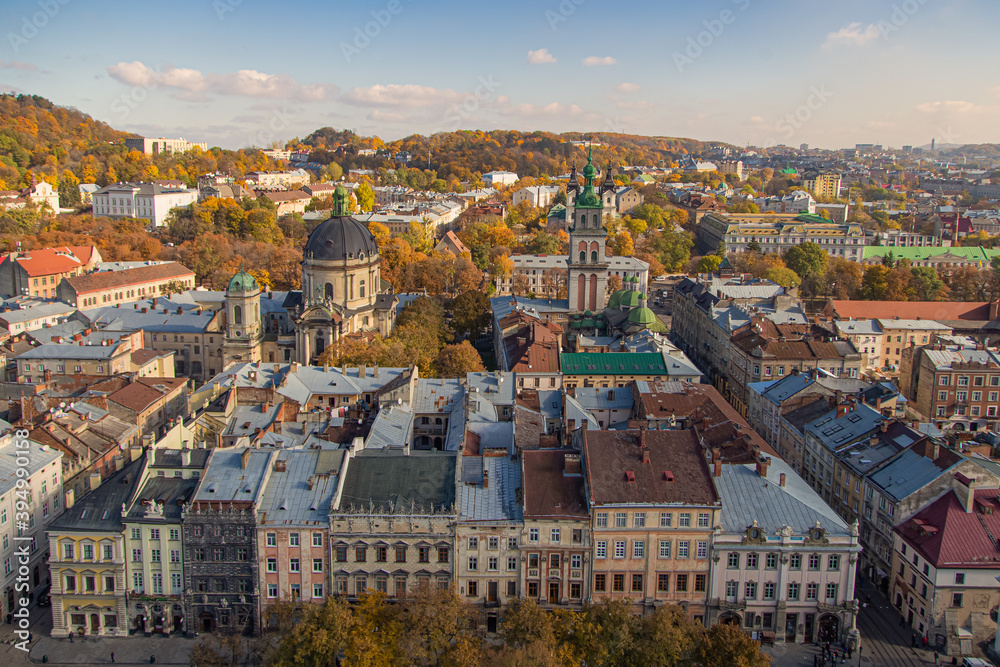 lviv city view from city hall