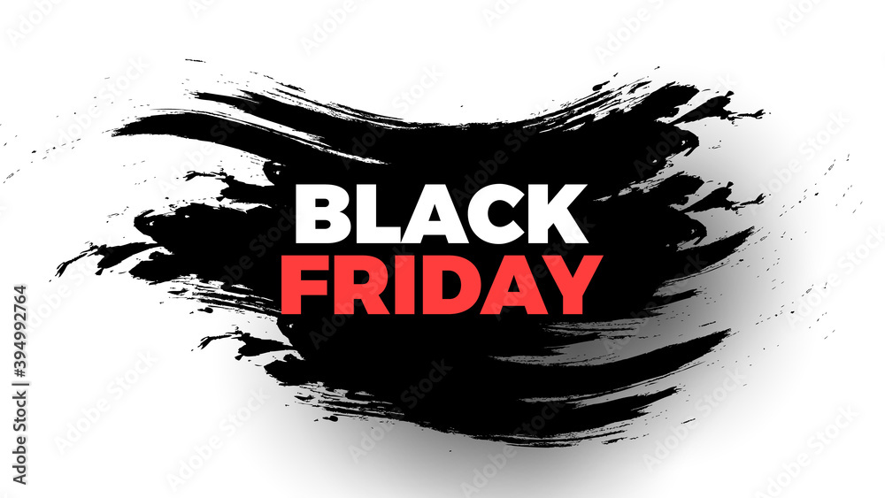 Black friday sale banner with brush strokes. Vector illustration. Black friday sale banner with brush strokes. Vector illustration.