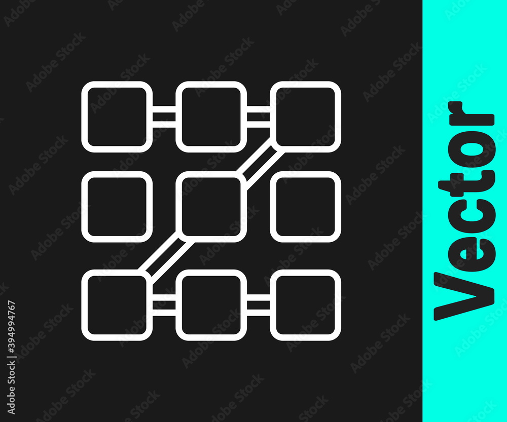 White line Graphic password protection and safety access icon isolated on black background. Security, safety, protection, privacy concept. Vector. White line Graphic password protection and safety access icon isolated on black background. Security, safety, protection, privacy concept. Vector.