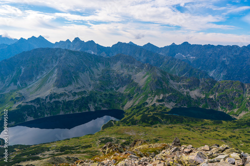 Mountain peaks in the Tatra Mountains in the summer