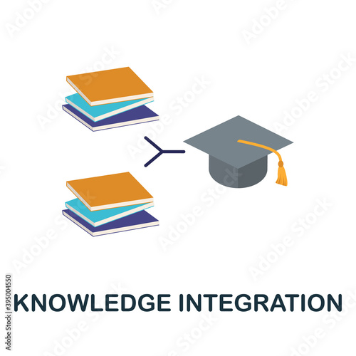 Knowledge Integration icon. Simple element from online education collection. Creative Knowledge Integration icon for web design, templates, infographics and more