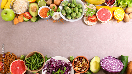 fruit and vegetable- health food frame