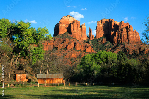 Cathedral Rock in Early Spring at Red Rock Crossing in Sedona, Arizona, USA. photo