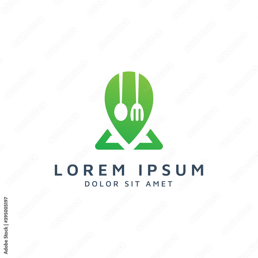 place and food negative space logo design place and food negative space logo design