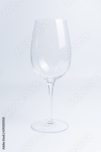 Wine glass on white background