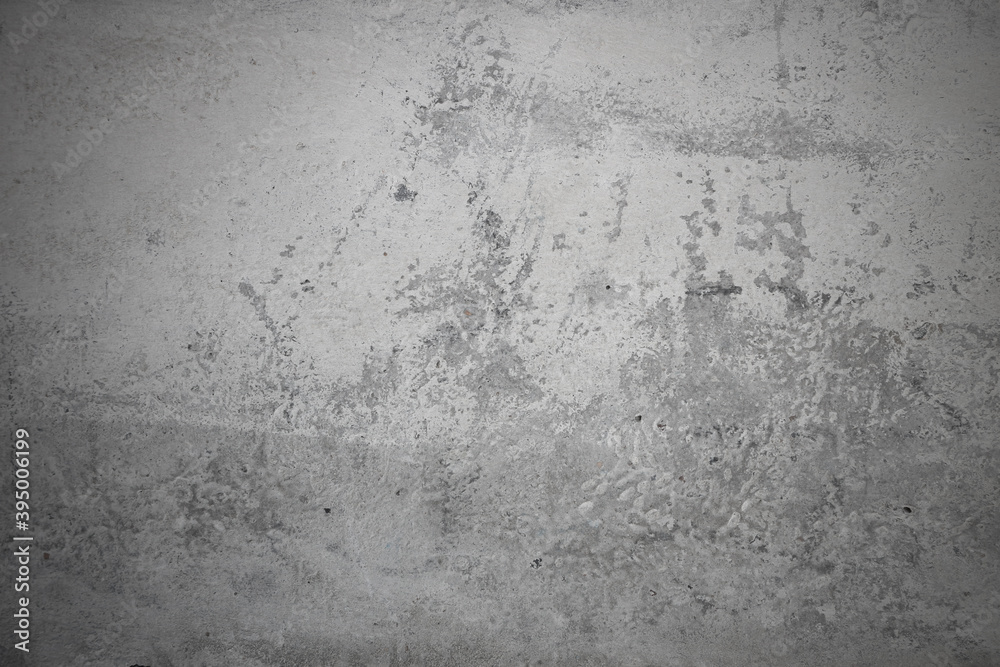 Fototapeta premium Texture of old gray concrete wall for background, with space for text or image.